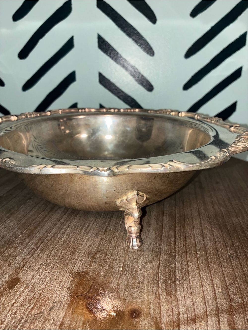 Vintage Silver Bowl WM Rogers Tripod